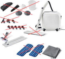 Myjka parowa Amazon Basics wielofunkcyjna 1500W 1.5l z 22 akcesoriami