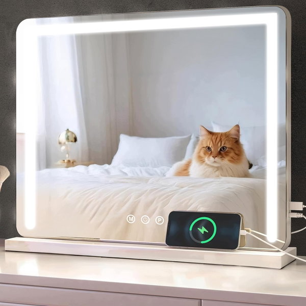 Lustro MakeupXpert Hollywood LED ściemniane 58x43 USB 10x powiększenie