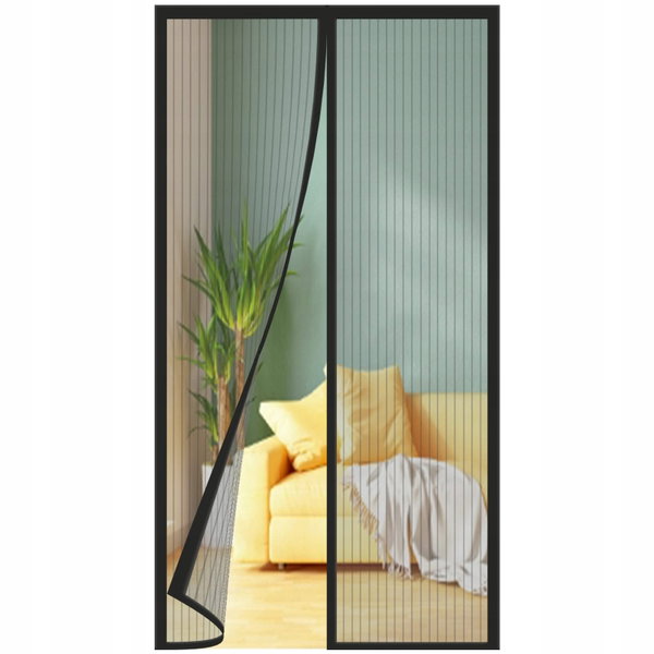 Moskitiera Magnetyczna Model czarny 100x220cm ulepszona wersja