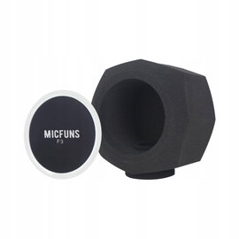 Mikrofon gąbka Micfuns F3 czarny osłona przeciwwiatrowa 4.5-6.0 cm
