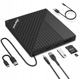 Napęd JBOnest CD DVD USB 3.0 typ C z czytnikiem kart szybka transmisja