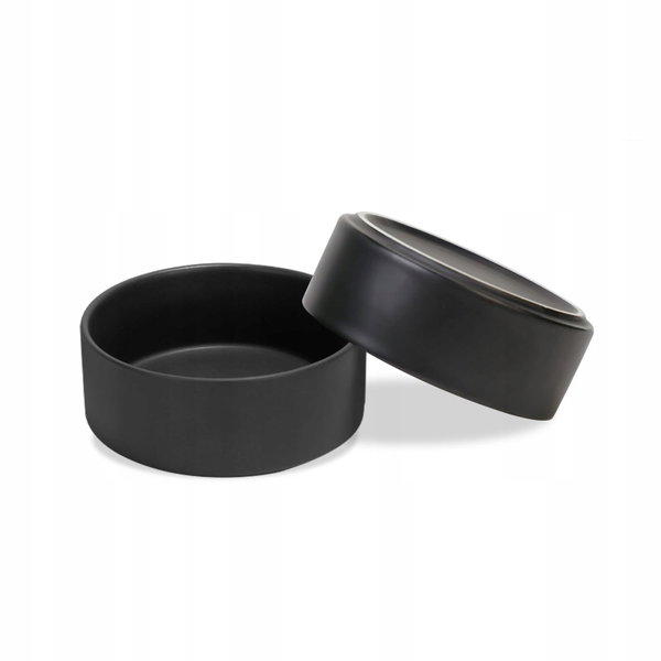Miska SPUNKYJUNKY Ceramiczna czarna 850ml dla kotów i psów 2 sztuki