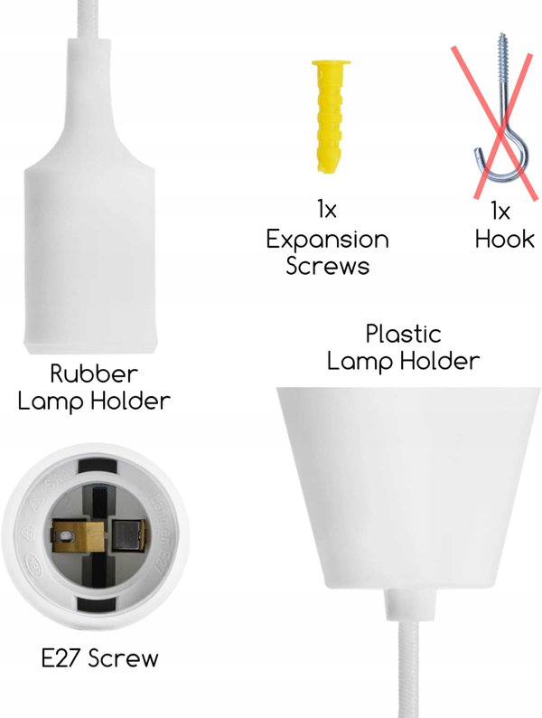 Lampa wisząca Aigostar silikon 1 -punkty światła E27