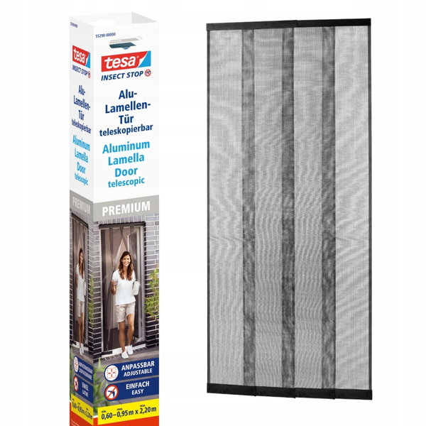Moskitiery Tesa Standard szare 95 cm x 220 cm fi 1.4 mm