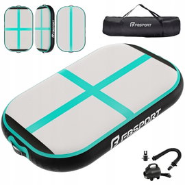 Mata gimnastyczna FBSPORT Airtrack 20cm z pompką do domu i na zewnątrz