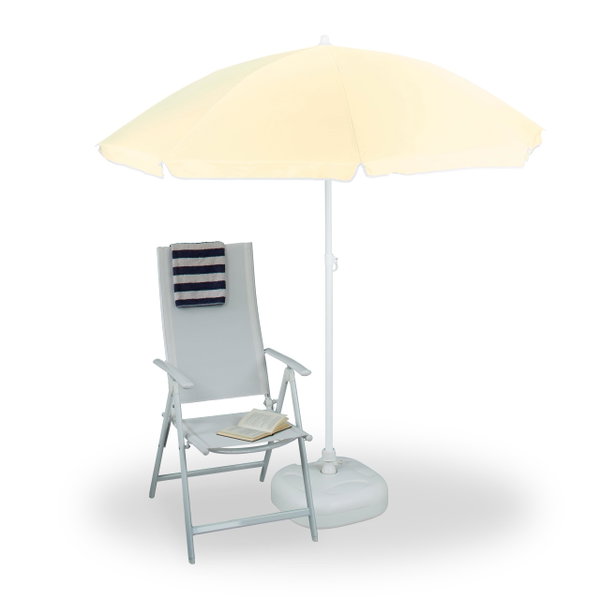 Parasol klasyczny Relaxdays żółty 180 x 205 cm