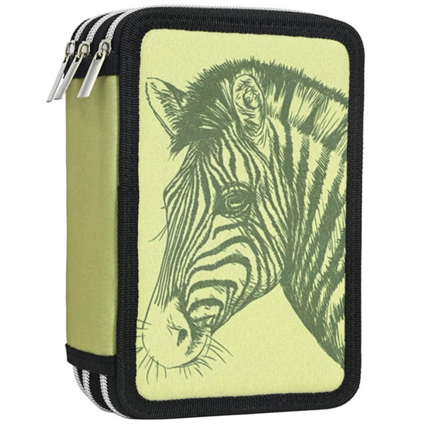 Piórnik Veroa Piórnik potrójny kwadratowy zebra Uroczy