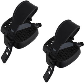 Pedały rowerowe Cyclingcolors Para czarne regulowane pasek 1/2" x 12 mm