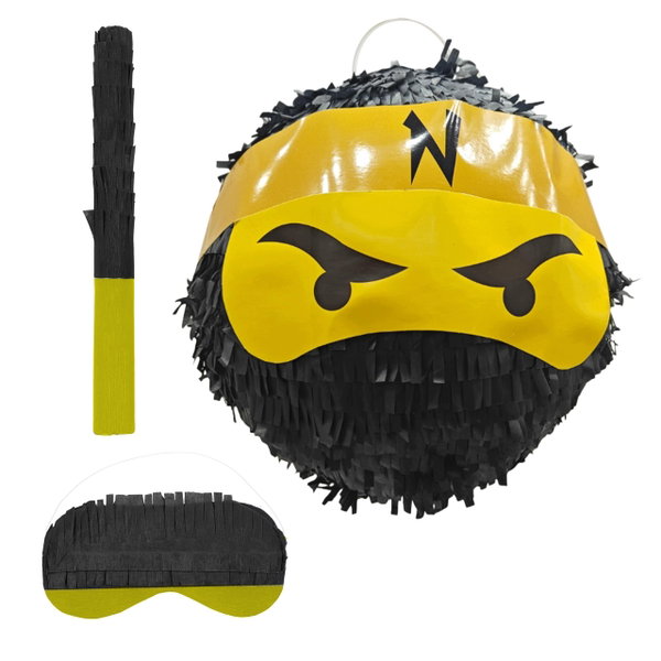 Pinata Relaxdays Ninja z rozdzka i maska czarna do 25 cm na urodziny