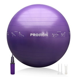 Piłka gimnastyczna PROIRON z pozycjami do jogi Anti-Burst 55-75 cm z pompką