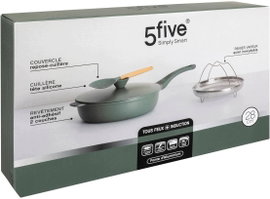 Patelnia 5five d28cm zielony odlew aluminiowy