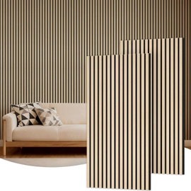 Panele Akustyczne TONOR Drewniane 3D BurlyWood 120x60 Zestaw 2 Sztuki
