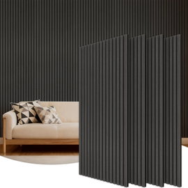 Panele akustyczne TONOR 3D drewniane czarne 120x60 zestaw 4 sztuki