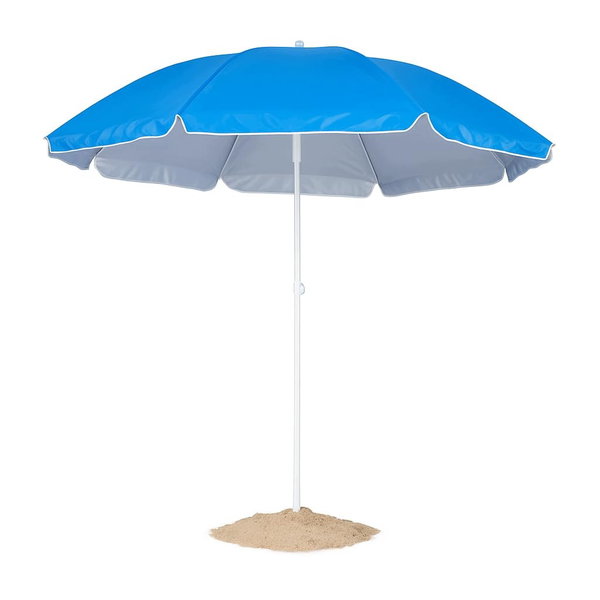 Parasol FORA 150 cm niebieski ochrona UV regulowana wysokość pokrowiec