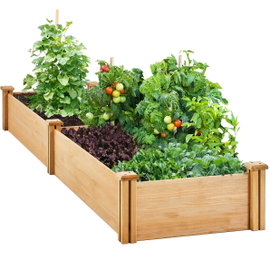 Ogród drewniany Yaheetech kwadratowy 245 5x62 5x27 cm do szklarni i tarasu