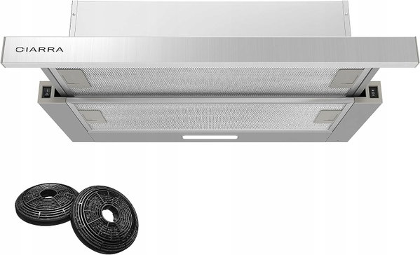 Okap teleskopowy CIARRA CBCS6906D inox 60cm 370m³/h