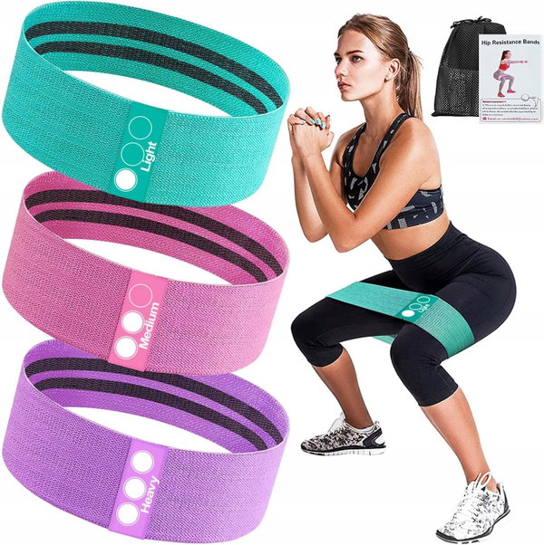 Opaski oporowe ZestFit Pro elastyczne Non-Slip do treningu HIPS i nóg