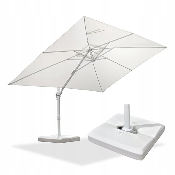 Parasol PURPLE LEAF 360 obrót biały na taras balkon 270x270cm