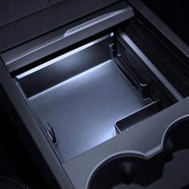 Organizer Tesla Model 3 2024 półprzezroczysty z antypoślizgowym pudełkiem