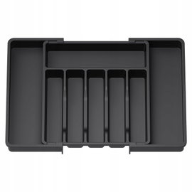 Organizer Lifewit Silverware rozszerzalny czarny duży regulowany uchwyt