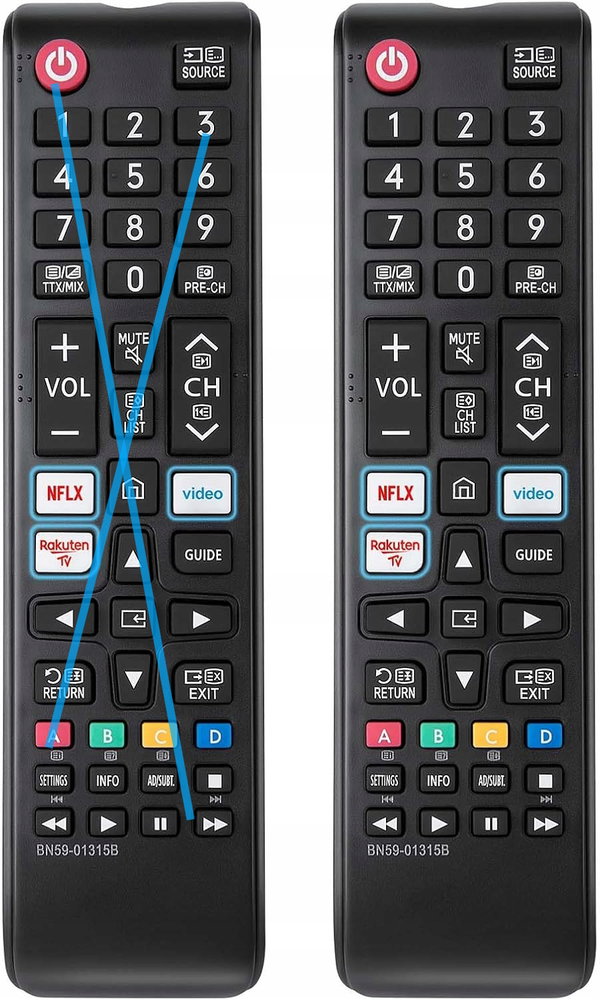 Pilot Samsung SAM1315B uniwersalny 2szt do TV 4K LCD LED QLED UHD FHD HDR