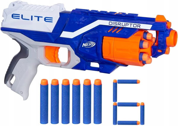 PODSTAWOWY Pistolet NERF N-STRIKE ELITE DISRUPTOR + 6 strzałek B9837