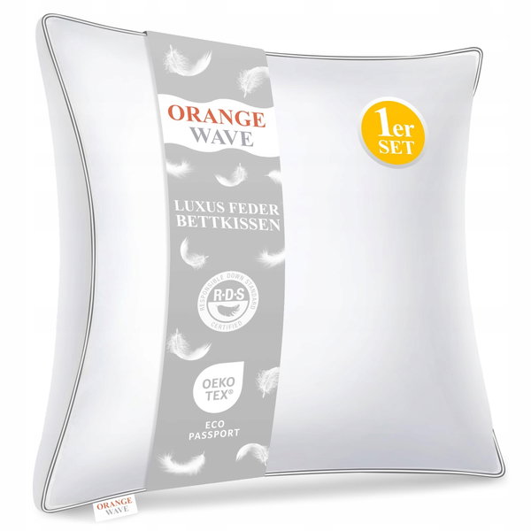 Poduszka Orange Wave 80x80 cm luksusowa poduszka premium miękkie