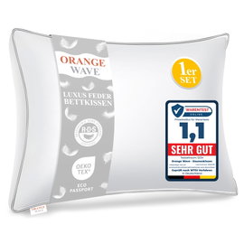 Poduszka Orange Wave Luksusowa Miękka Premium 40x80 cm