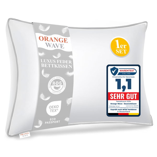 Poduszka Orange Wave Luksusowa Miękka Premium 40x80 cm