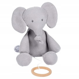 Pozytywka Elephant Musical Soft Toy Szara Dla Dzieci