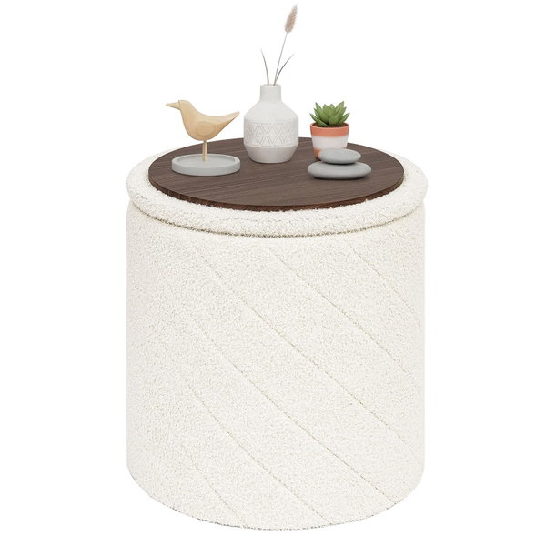 Podnóżek PINPLUS Składany biały 43x43x45 cm oszczędność miejsca