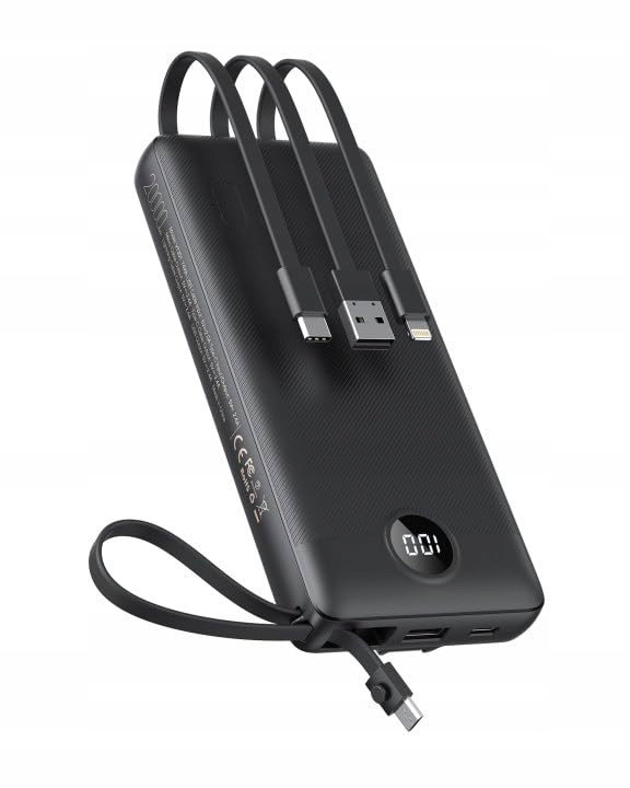 Powerbank Producent 20000mAh USB C Micro Lightning iPhone Samsung Xiaomi