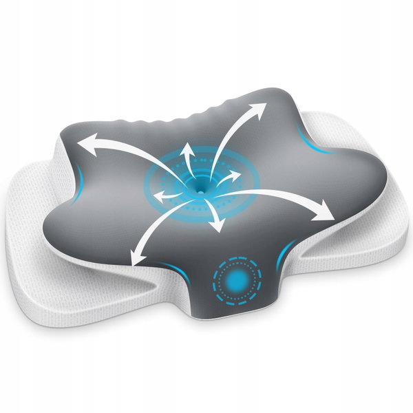Poduszka wspierająca kark Ehomfory Cervical Memory Foam szara ergonomiczna