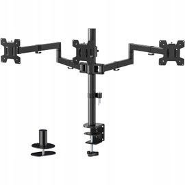 Potrójne ramię do monitora do 27" uchwyt VESA 75mm 100mm