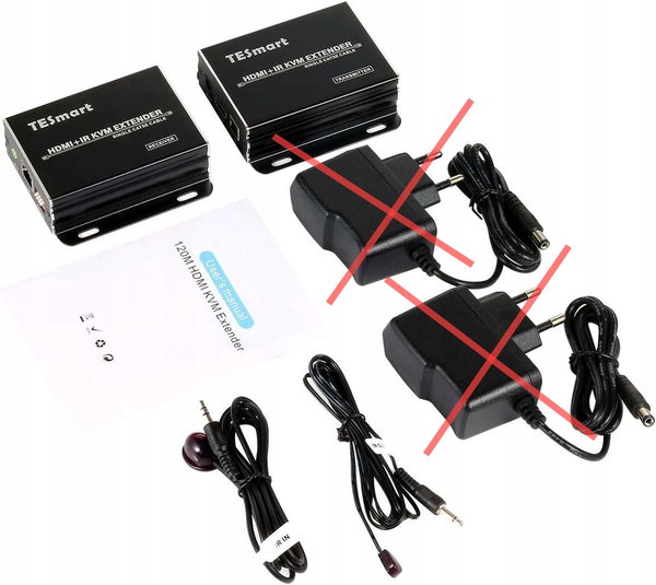 Przełącznik KVM switch Full HD 1080P TX + RX Cat5E/6 UTP