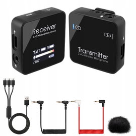 PROZOR 2.4GHz Bezprzewodowy System Mikrofonowy - Nadajnik + Odbiornik