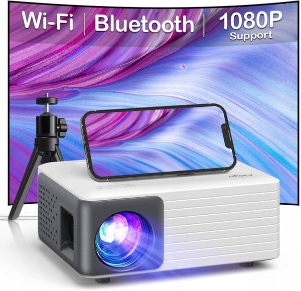 Projektor AKIYO Portable Movie biały 1080P z wifi