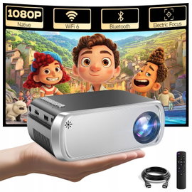 Projektor Filmowy Mini Obsluguje 1080p Kompatybilny Z iOS Android Laptop