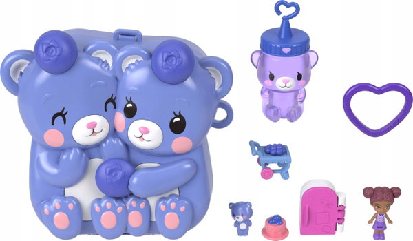 Polly Pocket Jagodowe misie Zestaw kompaktowy Zabawka dla dzieci 4+ JKC48