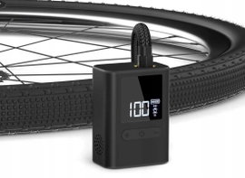Pompka elektryczna do roweru 100 PSI 1000mAh LCD + akcesoria