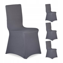 Pokrowiec Relaxdays na krzesło szary uniwersalny elegancki design