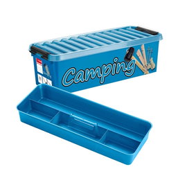 Pojemnik Sunware Q-Line Kempingowy Niebieski/Czarny 95L 485×19×147 Cm