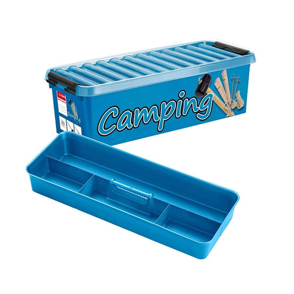 Pojemnik Sunware Q-Line Kempingowy Niebieski/Czarny 95L 485×19×147 Cm