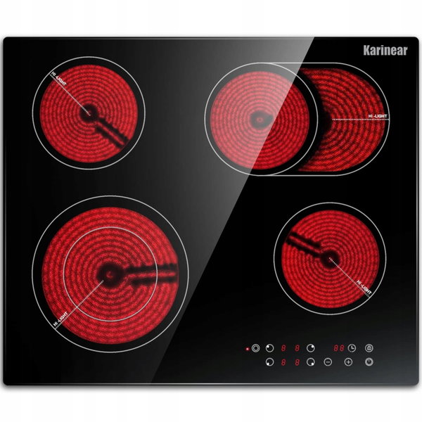Płyta ceramiczna Karinear 6600W 4 płyty Sterowanie dotykowe Timer