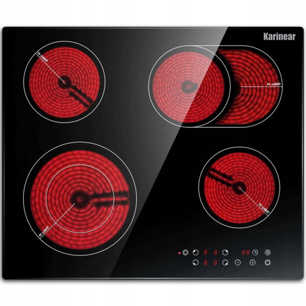 Płyta ceramiczna Karinear 6600W 4 płyty Sterowanie dotykowe Timer
