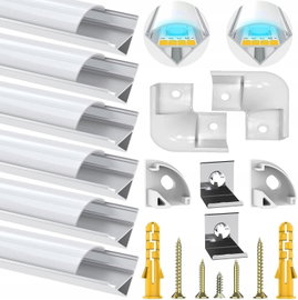 Profil Aluminiowy do Taśmy LED z mlecznym Kloszem 6 x 1m