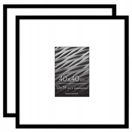 Ramki na zdjęcia Americanflat zestaw 2 sztuk czarne 40 x 40 cm