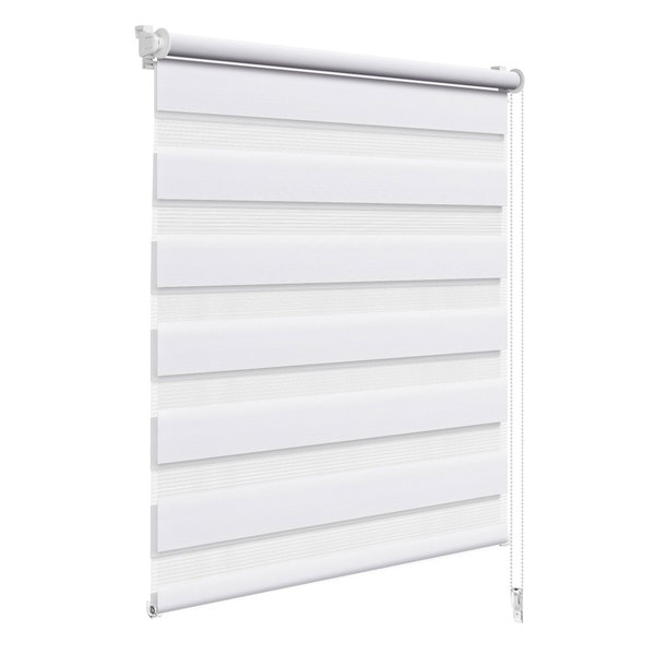 Roleta Woltu Easyfix Biała 75x220cm Podwójna Tkanina Kontrola Światła