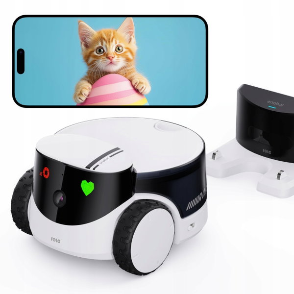 Robot z kamerą EnaBot Rola PetPal dla psów i kotów z funkcją monitoringu