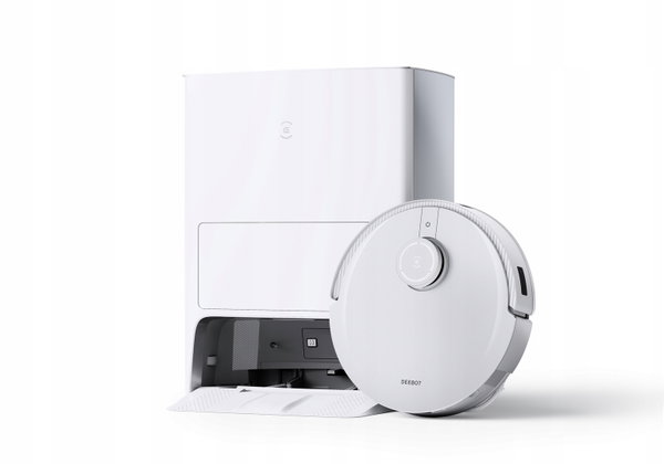 Robot sprzątający Ecovacs DEEBOT X1 OMNI biało szary z funkcją mopowania
